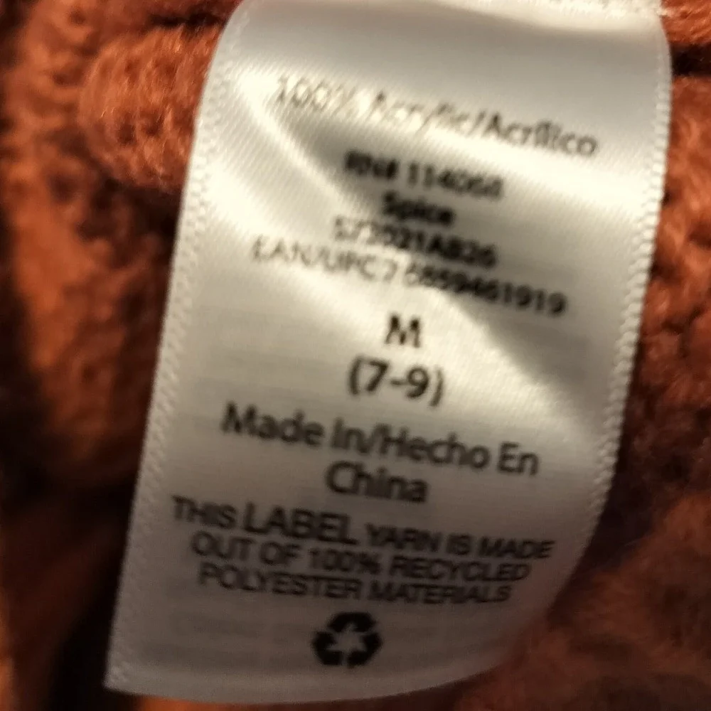 Sunset and‎ Sixth Orange Cable Knit Sweater Skirt Set Size Medium